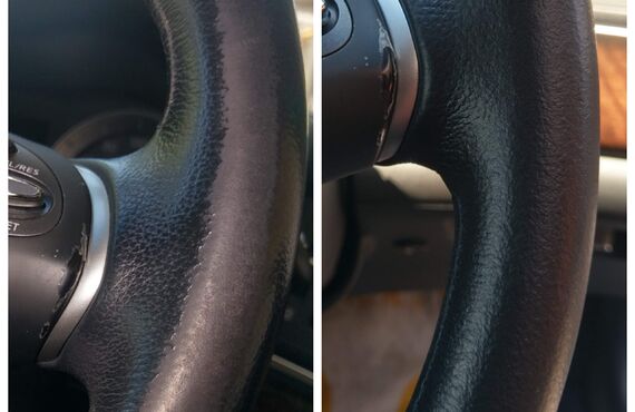 車のハンドル、ステアリングのスレ傷が気になったらトータルリペアヤマトまで！！